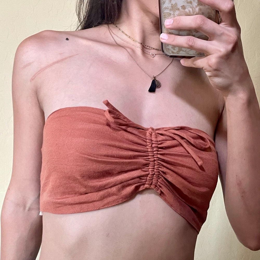 🧡free people burnt orange tube top🧡